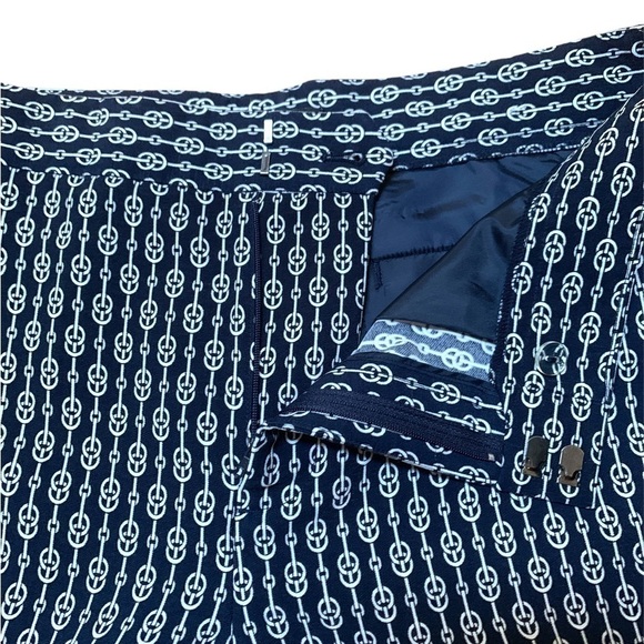 ANN Taylor High Waisted Wide Leg Pants Nautical Navy Size 8 - Picture 11 of 15
